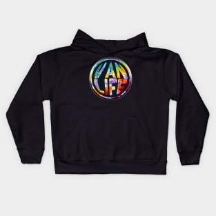 Van Life Tie Dye Circle Distressed - Van Dweller Lifestyle Nation Kids Hoodie